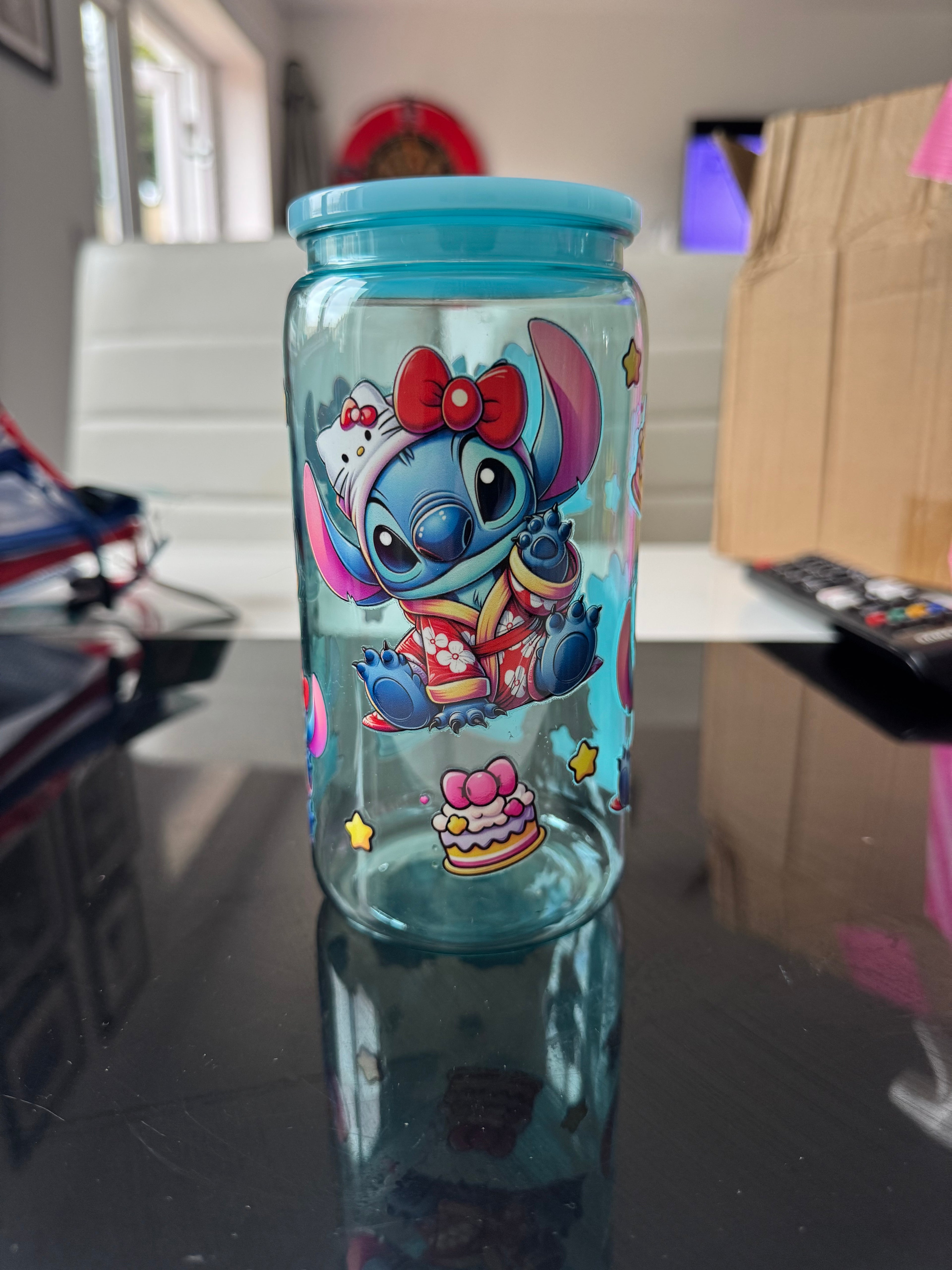 RTS Hello Stitch 16OZ Libby can