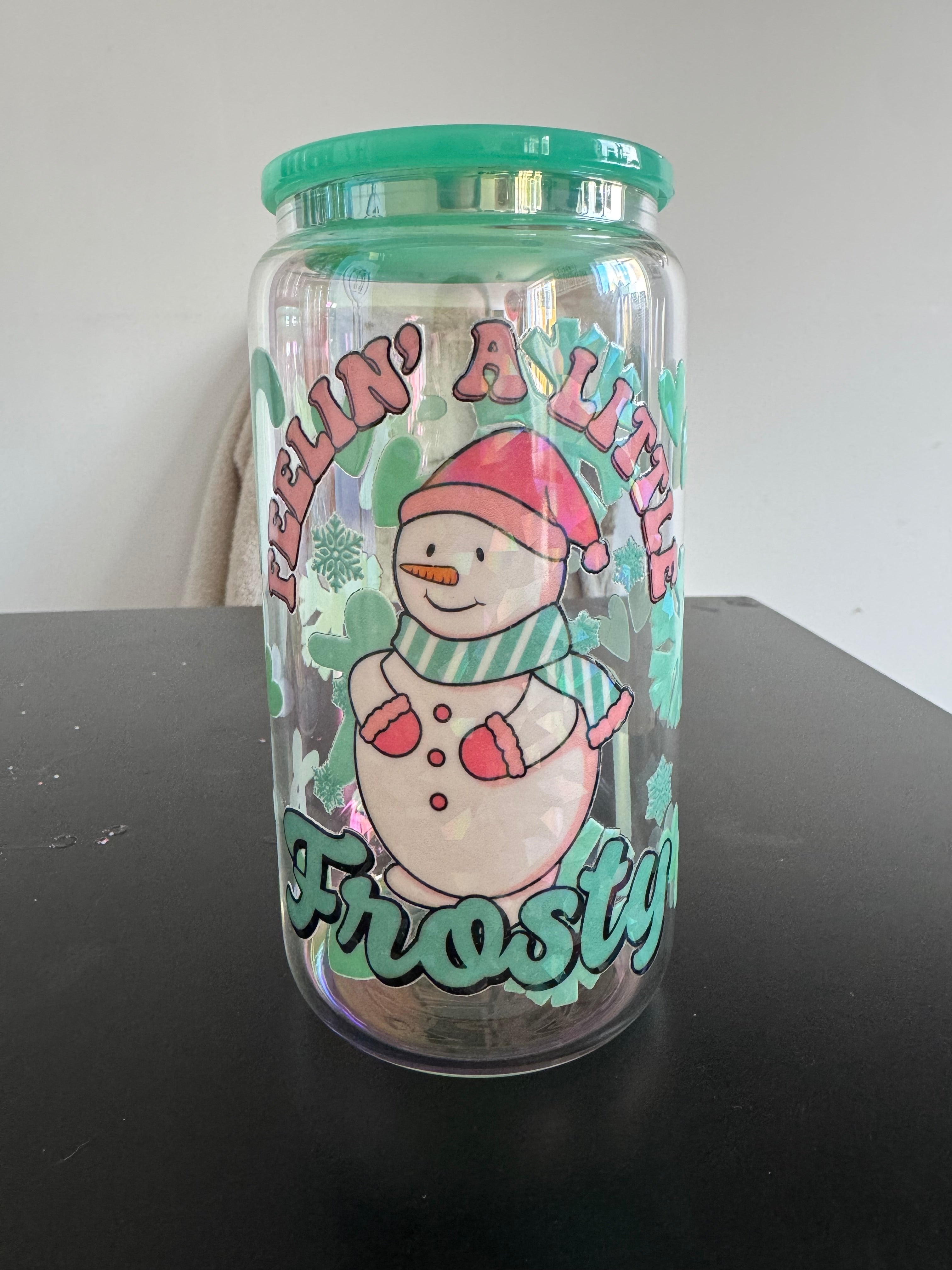 RTS FROSTY HOLOGRAPHIC GLASS LIBBY CAN