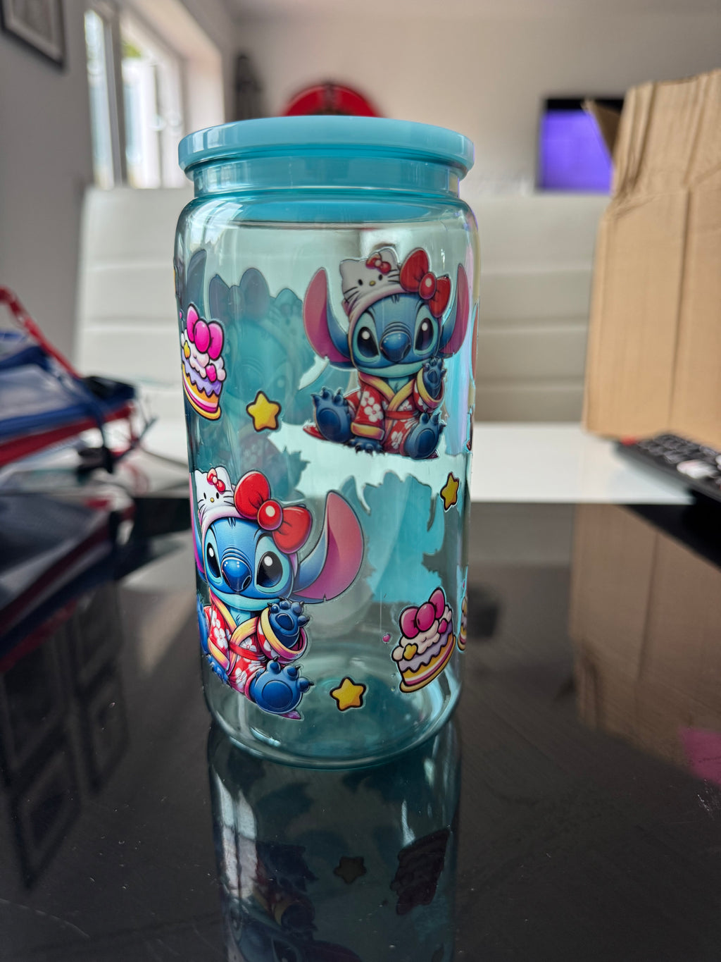 RTS Hello Stitch 16OZ Libby can