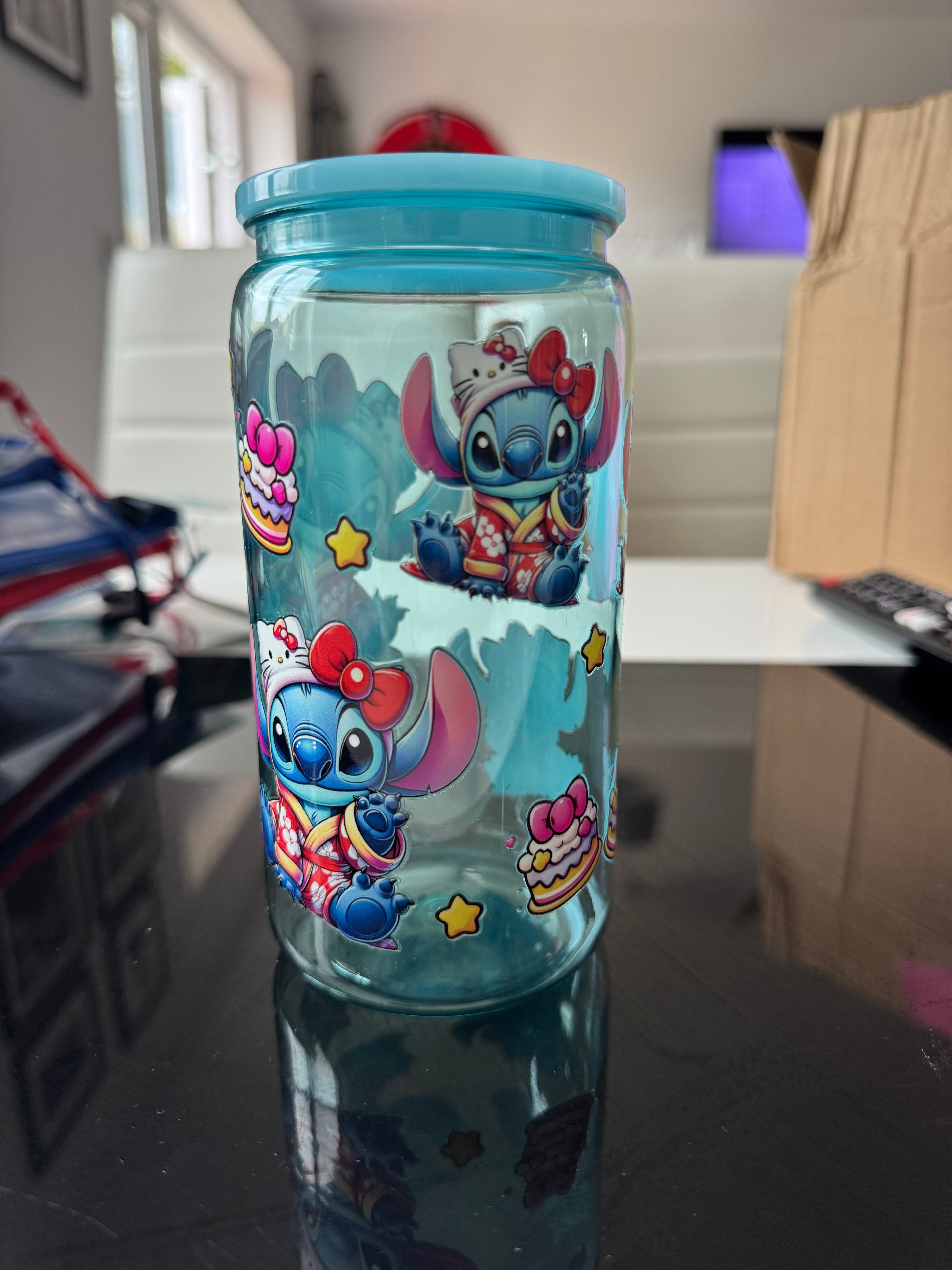 RTS Hello Stitch 16OZ Libby can