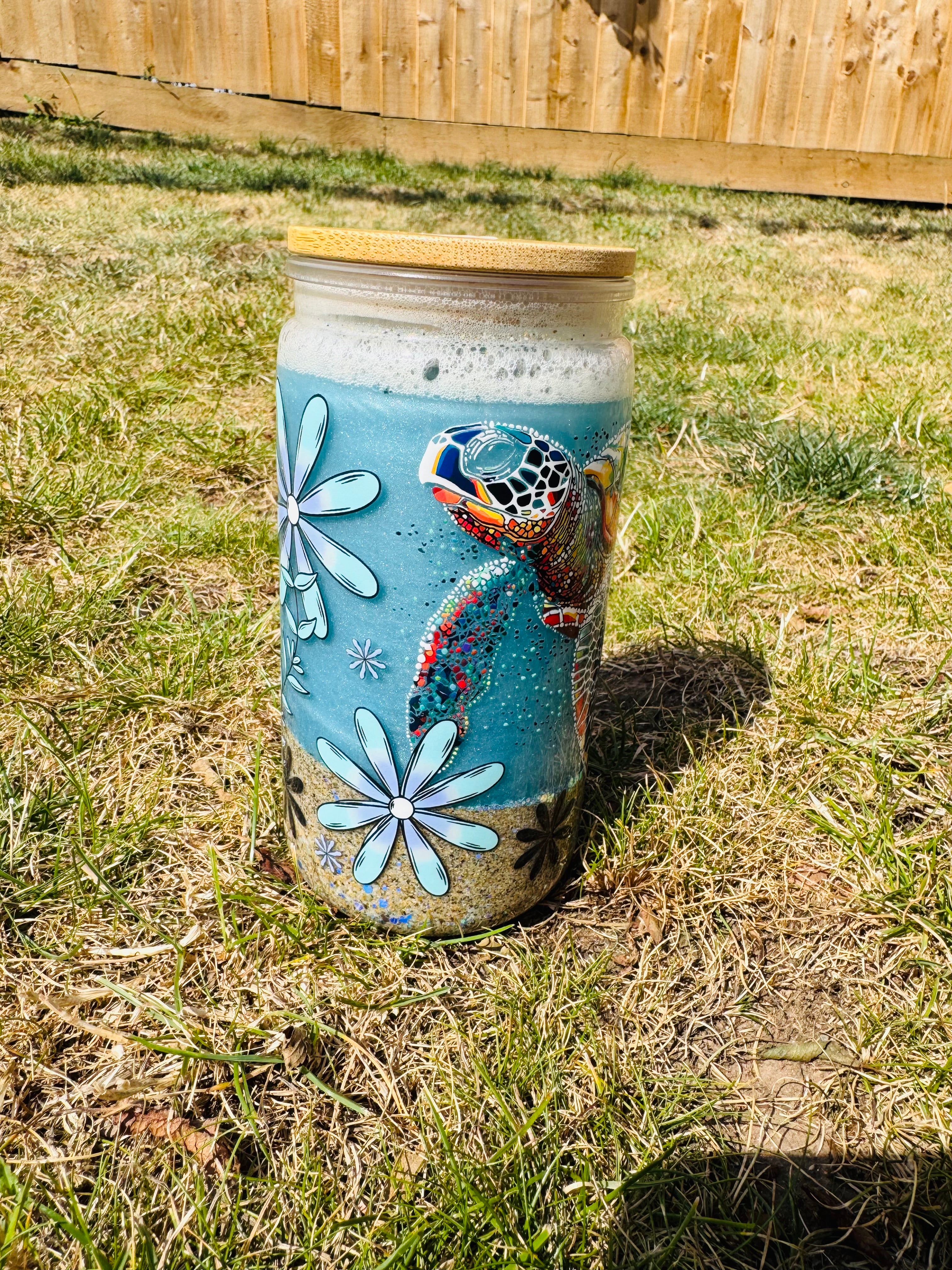 16OZ Acrylic tumbler with bamboo lid