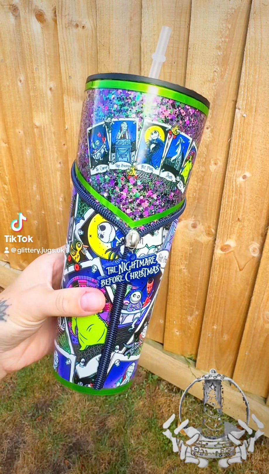 RTS 24OZ Zipper Nightmare Acrylic Tumbler