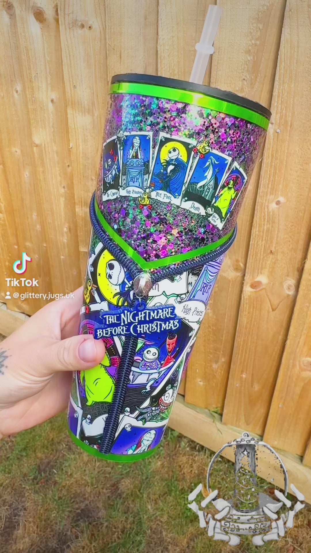 RTS 24OZ Zipper Nightmare Acrylic Tumbler